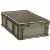 Contenant empilable, 15" la x 15" p x 9,5" h, Gris Groupe Generik