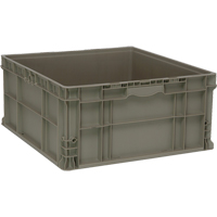 Contenant empilable, 22,5" la x 22,5" p x 11" h, Gris Groupe Generik