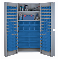 Deep Door Combination Cabinets, 38" W x 24" D x 72" H, Grey Groupe Generik
