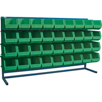 Rayonnage &agrave; persienne avec bacs, 36 bacs, 72" la x 15" p x 40" h Groupe Generik