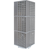Heavy-Duty Industrial Carousel Drawer Cabinet, Steel, 384 Drawers, 27" W x 27" D x 80" H, Grey Groupe Generik
