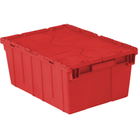 Contenants de distribution Flipak en plastique poly&eacute;thyl&egrave;ne (PE), 21,9" x 15,2" x 9,3", Rouge Groupe Generik