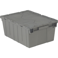 Contenants de distribution Flipak en plastique poly&eacute;thyl&egrave;ne (PE), 21,9" x 15,2" x 9,3", Gris Groupe Generik
