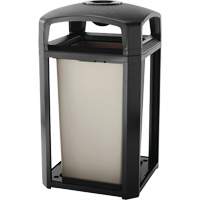 Cendrier et corbeille pour d&eacute;chets de s&eacute;rie classique de s&eacute;rie Landmark, Plastique, Capacit&eacute; 50 gal. US, Hauteur 46-1/2" Groupe Generik