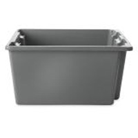 Caisse-palette empilable et emboîtable, 10" x 15,5" x 19,5", Gris Groupe Generik