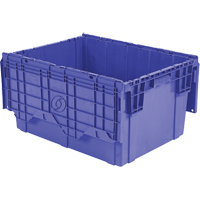 Contenants de distribution Flipak en plastique poly&eacute;thyl&egrave;ne (PE), 27,9" x 20,9" x 15,2", Bleu Groupe Generik