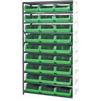 Shelving Unit with Stacking Bins, Steel, Magnum Bin, 650 lbs. Capacity, 42" W x 76" H Groupe Generik