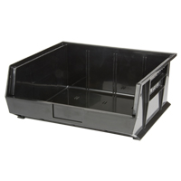 Stack & Hang Bin, 16-1/2" W x 7" H x 14-3/4" D, Black Groupe Generik