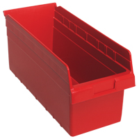 Bacs pour &eacute;tag&egrave;re Store-Max, 8-3/8" la x 8" H x 17-7/8" p, Rouge, Capacit&eacute; 56 lb Groupe Generik