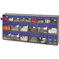 Tilt Bins Unit, 23-5/8" W x 3-5/8" D x 11-1/6" H, 21 Drawers Groupe Generik