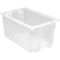 Contenant robuste Stack & Nest, 12" x 19,5" x 23,5", Transparent Groupe Generik
