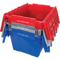 Contenant de distribution en plastique avec dessus basculant, 21,65" x 15,5" x 12,5", Gris Groupe Generik