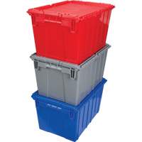 Contenant de distribution en plastique avec dessus basculant, 21,65" x 15,5" x 12,5", Gris Groupe Generik