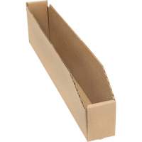 Boîtes profondes en carton ondul&eacute;, 2-7/8" la x 17-1/4" p x 4-1/2" h, Beige Groupe Generik