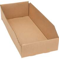 Boîtes profondes en carton ondul&eacute;, 7-3/4" la x 17-1/4" p x 4-1/2" h, Beige Groupe Generik