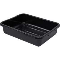 Bac d'entreposage tout usage &agrave; fond rainur&eacute;, 5" ha x 15" p x 21" lo, Plastique, Noir Groupe Generik