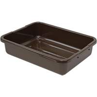Bac d'entreposage tout usage &agrave; fond rainur&eacute;, 5" ha x 15" p x 21" lo, Plastique, Brun Groupe Generik
