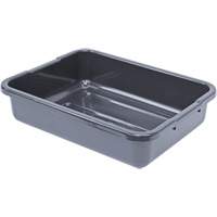 All-Purpose Ribbed-Bottom Storage Tub, 5" H x 15" D x 21" L, Plastic, Grey Groupe Generik