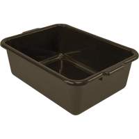 All-Purpose Flat-Bottom Storage Tub, 7" H x 15" D x 21" L, Plastic, Brown Groupe Generik