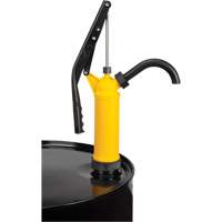 Pompe &agrave; baril de type levier, Polypropyl&egrave;ne, 14 oz/course, Pour barils de 5-55 gal. Groupe Generik