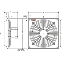 All Purpose Wall Fans, Commercial, 2 Speed, 10" Diameter Groupe Generik