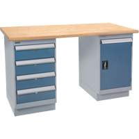 &eacute;tabli robuste, Porte & tiroirs, Cap 1500 lb, 72" la x 36" p, 34" h Groupe Generik