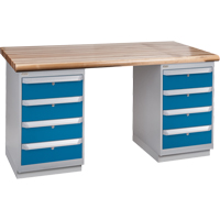 &eacute;tabli pr&eacute;conçu, Deux tiroirs, Cap 2500 lb, 72" la x 30" p, 34" h Groupe Generik