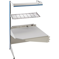 Postes de travail modulaires ergonomiques - Exemples de configurations - A-SC Ajouts de coin &agrave; un c&ocirc;t&eacute;, 36" la x 28" p x 84" h, Ajout de coin &agrave; un c&ocirc;t&eacute; Groupe Generik