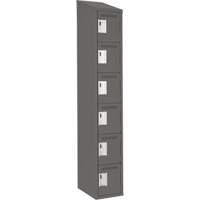 Petits casiers Clean Line, 6 niveaux, 12" x 18" x 78", Acier, Charbon, Rivet (assembl&eacute;) Groupe Generik