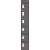 Petits casiers Clean Line, 6 niveaux, 12" x 18" x 78", Acier, Charbon, Rivet (assembl&eacute;) Groupe Generik