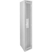 Casiers Clean Line, 12" x 15" x 72", Acier, Gris, Rivet (assembl&eacute;), Perfor&eacute; Groupe Generik