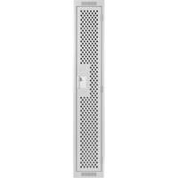 Casiers Clean Line, 12" x 15" x 72", Acier, Gris, Rivet (assembl&eacute;), Perfor&eacute; Groupe Generik
