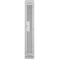 Casiers Clean Line, 12" x 15" x 82", Acier, Gris, Rivet (assembl&eacute;), Perfor&eacute; Groupe Generik