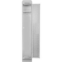 Casiers Clean Line, 12" x 15" x 82", Acier, Gris, Rivet (assembl&eacute;), Perfor&eacute; Groupe Generik
