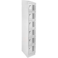 Petit casier perfor&eacute; Clean-Line, 6 niveaux, 12" x 72" x 12", Acier Groupe Generik