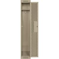 Casiers Clean Line, 12" x 12" x 72", Acier, Beige, Rivet (assembl&eacute;), Perfor&eacute; Groupe Generik