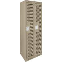 Casiers Clean Line, Bloc de 2, 24" x 12" x 72", Acier, Beige, Rivet (assembl&eacute;), Perfor&eacute; Groupe Generik