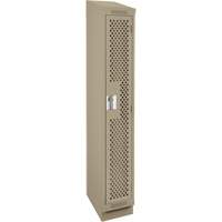 Casiers Clean Line, 12" x 15" x 82", Acier, Beige, Rivet (assembl&eacute;), Perfor&eacute; Groupe Generik