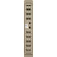 Casiers Clean Line, 12" x 15" x 82", Acier, Beige, Rivet (assembl&eacute;), Perfor&eacute; Groupe Generik