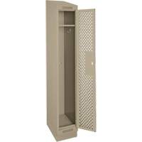 Casiers Clean Line, 12" x 15" x 82", Acier, Beige, Rivet (assembl&eacute;), Perfor&eacute; Groupe Generik