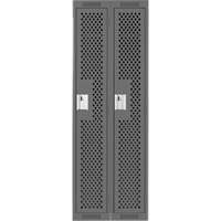 Casiers Clean Line, Bloc de 2, 24" x 12" x 72", Acier, Charbon, Rivet (assembl&eacute;), Perfor&eacute; Groupe Generik