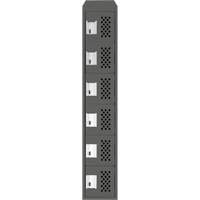 Petit casier perfor&eacute; Clean-Line, 6 niveaux, 12" x 72" x 12", Acier Groupe Generik