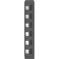 Petit casier perfor&eacute; Clean-Line, 6 niveaux, 12" x 72" x 12", Acier Groupe Generik