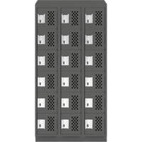 Petits casiers &eacute;conomiques assembl&eacute;s et perfor&eacute;s Clean Line, 6 niveaux, Bloc de 3, 18" x 72" x 12", Acier Groupe Generik