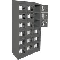 Petits casiers &eacute;conomiques assembl&eacute;s et perfor&eacute;s Clean Line, 6 niveaux, Bloc de 3, 18" x 72" x 12", Acier Groupe Generik