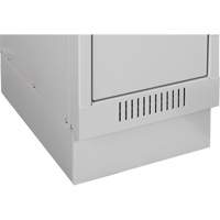 Clean Line Economy Lockers Recessed Base, 3 Banks, 4" H x 36" W x 18" D, Grey, Steel Groupe Generik