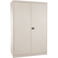 Armoires de rangement Hi-Boy profondes, Acier, 4 Tablettes, 72" h x 36" la x 24" P, Beige Groupe Generik