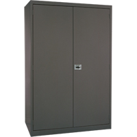 Armoires de rangement Hi-Boy profondes, Acier, 4 Tablettes, 72" h x 36" la x 24" P, Charbon Groupe Generik