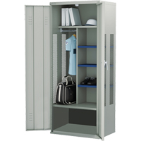 Casier pour &eacute;quipement, Acier, 36" la x 24" p x 72" h, Gris Groupe Generik