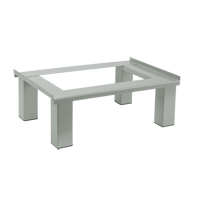Free Standing Base, 3 Banks, 6" H x 36" W x 18" D, Grey, Steel Groupe Generik